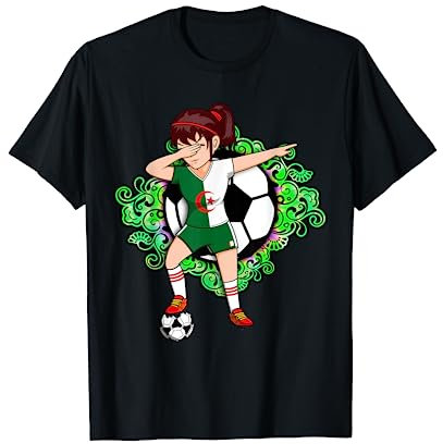 Maillot de football Algérie en jersey pour fille T-Shirt