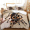 AMCYT Dreiteiliges Spinnen Bettwäsche Set Bettbezug mit Reißverschluss Tiermode Schlafzimmer Kollektion (Spinne2,135x200cm/80x80cm)
