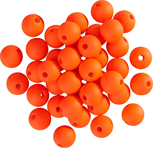 Rico Design itoshii Neon-Perlen Kunststoff 8 mm 40 Stück Bastelperlen Rot
