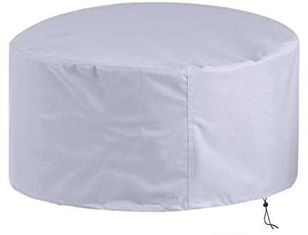 KADING Gartenmöbel Abdeckung Rund Abdeckplane Gartenmöbel Wasserdicht, 140x71cm Abdeckung Gartentisch Winddicht Abdeckhaube Gartenmöbel, Schutzhülle für Rund Gartenmöbel Gartentisch