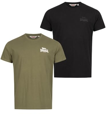 Lonsdale Herren T-Shirt Normale Passform Doppelpack BLAIRMORE
