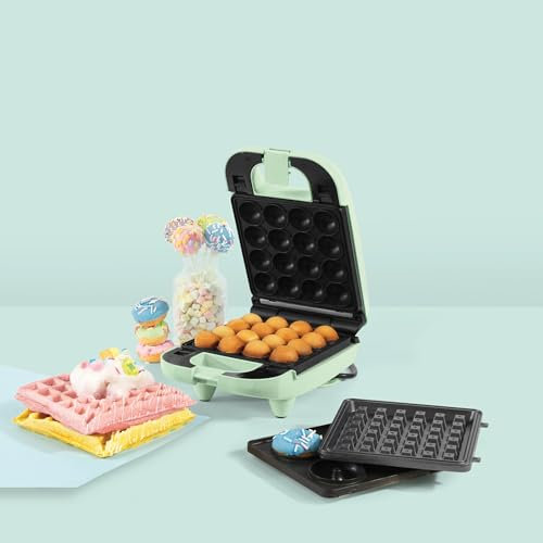 Giles & Posner COMBO-8145 Pastel Treat Set - Snack Maker Set With 3-in-1 Mini Treat Maker, Electric 3-Tier Chocolate Fountain & Doughnut Maker, Non-Stick Plates, Partys Treats, Easy Clean, Purple