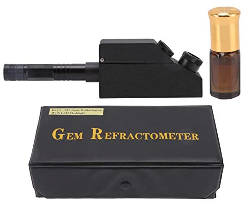 Kuuleyn Edelstein-Refraktometer, tragbares Edelstein-Refraktometer 1,30 bis 1,81 Schnelle Identifizierung, hochgenaues Edelstein-Refraktometer-Kit für Schmuck