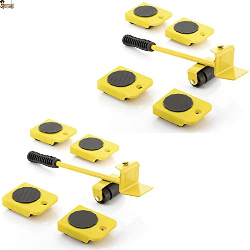 BricoLoco.com Ascenseur à roulettes pour déplacer des meubles lourds. Base pivotante. Ascenseurs coulissants meubles, lave-linge, sèche-linge support universel de transport. Levage jusqu'à 200 kg. (2)