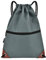 Cosyres Kordelzug Turnbeutel Rucksack Mit Verstellbar Reißverschluß Tunnelzug Innentasche Sportbeutel Hipster (Grau)