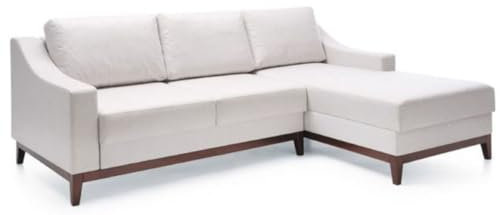 Casa Padrino Luxus Ecksofa Weiß/Dunkelbraun 225 x 173 x H. 77 cm - Wohnzimmer Sofa mit Schlaffunktion - Wohnzimmer Möbel - Luxus Möbel - Luxus Interior