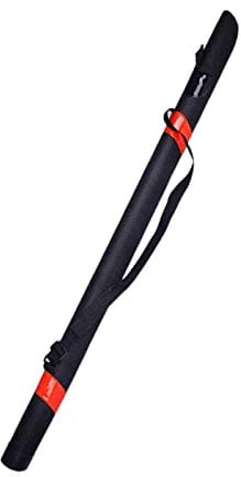 perfk Fly Fishing Rods Case Fishing Rod Storage Bag Portable Protector Men Gift Protection Bag Accessories Fishing Rod Tube Case Travel Case, Black, 125cm