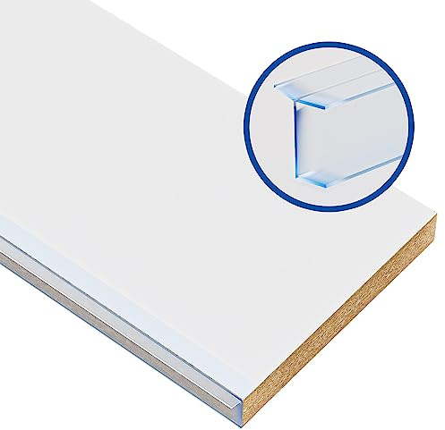 Prima Renovierungs-Systeme Sockelblende Küchen | Sockelleiste Küche mit Dichtungsprofil | Küchensockel 19 mm | Farbe und Größe wählbar (1200 x 100 mm, Weiß)