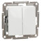 Schneider Electric Asfora Doppelwechselschalter, Doppeltaster, Unterputz, 10 AX, 250V, Steckklemmen, weiss, Artikelnummer EPH0670121D