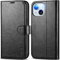 TUCCH Handyhülle für iPhone 15 Hülle TPU [Kartenfächer] [Ständer] [Magnet] [RFID Blocker], Stoßfeste Schutzhülle, Lederhülle Klappbar Kompatibel mit iPhone 15 5G 2023 (6,1 Zoll), Schwarz