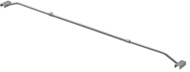 Planenbügel flach verstellbar Aluminium 140,5-208 cm | Teleskop-Metallbügel verhindert Wassersäcke auf der Anhängerplane. Ohne Bohren für Bordwände bis 3,6 cm Dicke.