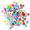 Lot de 150 Petites Perles colorées en Silicone de 12 mm pour Fabrication de Bijoux