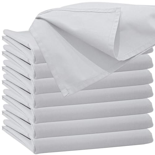 Glatte Bettlaken ohne Gummizug Bettlaken 200 x 200 cm Weiß Uni Baumwolle Einfache Klassische Hotel Bettücher ohne Spanngummi Laken Leintuch Haushaltstuch Doppelbett Singles Einzelbett