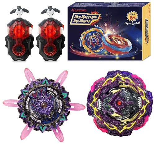 Hozuumo Bey Battling Tops Brust Turbo Starter Set, 4D Metall Fusion Kampfkreisel, Bey Arena Blade Spinning Tops mit Launcher, Geschenk-Sets für Kinder,1-12