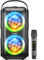 W-KING Bluetooth Lautsprecher mit Kabellosem Mikrofon, 80W Musikbox Bluetooth Box Party Lautsprecher, 2 Vollbereichstreiber/tiefer Bass, Karaoke-Maschine, 105dB Sound, IPX5/24H/U-Disk/TF-Karte/AUX/EQ