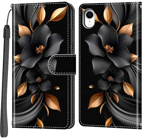 Salanheo Wallet Case for iPhone XR, Flip Shockproof Leather Case with [Kickstand] [Card Holder] Phone Case Compatible iPhone XR
