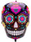 Toyland® 56 cm (22 Zoll) Folienballon in Form eines Zuckerschädels – Halloween-Partyballons zum Tag der Toten