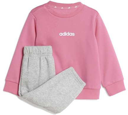 adidas Unisex Baby ESSENTIALS LINEAR LOGO JOGGER, pink fusion/white, 12-18 Months