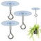 3 PCS Adhesive Ceiling Hook, Ceiling Hooks Self, Heavy Duty Self-Stick Ceiling Hooks, Ceiling Hooks for Hanging Plants, for Bird Feeders, Lanterns, Wind Chimes, Planters, Outdoor Decoration Hooks