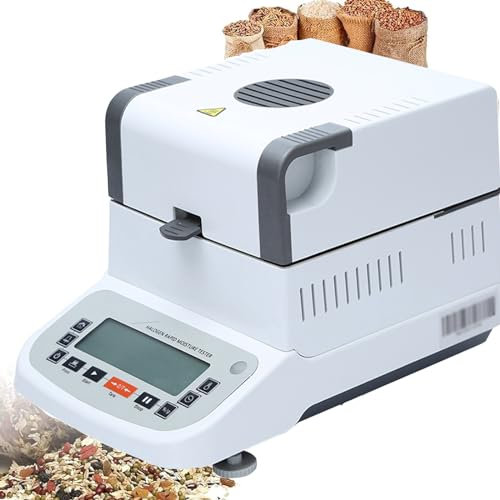 Labor-Feuchtigkeitsanalysator, Schnelles Feuchtigkeitsmessgerät Mit Digitalem Touchscreen, 120 G ~ 0,001 G Tester Halogen-Feuchtigkeitsmessgerät, Temperaturregelung 40~160 ℃, Für Pulver