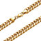 Beydodo Hip Hop Kette Herren 76CM ohne Anhänger, 12MM Cuban Chain Panzerkette mit Karabinerverschluss Halskette Edelstahl Gold Freundschaftskette Personalisiert