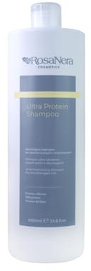RosaNera Ultra Protein, Feuchtigkeitsspendendes Shampoo für trockenes und strapaziertes Haar mit Milchprotein, 1000 ml