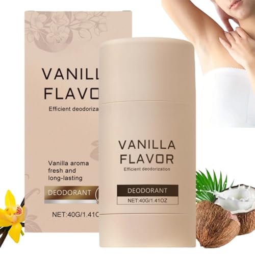 Vanilla Skin Deodorant,Body Deodorant,Natural Refillable Deodor/ant,Deodora/nt Womens Stick,Natural De/odorant for Wo/men,Long-Lasting Solid Deo/dorant for Wo/men,Skin Protection,Roll On Deodor/ant