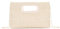 BWBIKE Damen Raffia Top Handle Bag - Elegante Stroh Clutch mit Kette, Sommer Strand Abendtasche, Boho Envelope Handtasche für Reisen & Partys, Beige