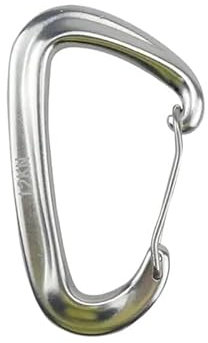 NHEISSCF 2PCS Durable 12KN D Carabiner Key Aluminum Wire Gate Backpack Camping Hiking Carabiner(Silver)
