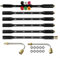 NEWFUN Rallonge de Nettoyeur Haute Pression Avec 6 Embouts de Buse de Pulvérisation, Lance de pulvérisation 4000 PSI avec Raccord Rapide 1/4 pouce, Embout pour Nettoyage de Gouttières, Tige Courbée