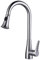 Grifo de cocina con pulverizador de pulverización, grifo de fregadero de cocina giratoria de 360 ​​°, arco de arco de arco de agua fría y caliente, grifo de cocina de un solo agujero, cromo (color: