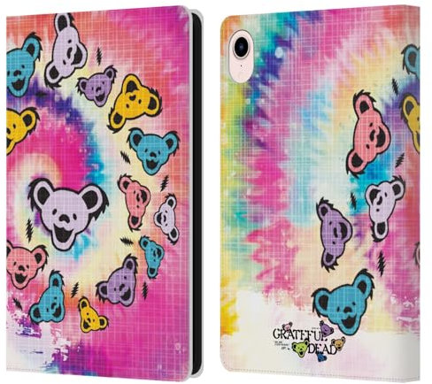 Head Case Designs sous Licence Officielle Grateful Dead Tie-Dye Graphiques Étui Portefeuille en Cuir Compatible avec Apple iPad Mini (2021/2024)
