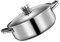 WOONEKY Pentola Hot Pot Acciaio Inossidabile con Design Compartimenti per Due Gusti Compatibile con Induzione Utensile Resistente e Antiruggine