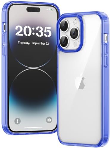 Voyahülle Clear Case for iPhone 14 Pro Max, Ultra Thin, Shockproof TPU Cover, Anti-Yellowing, Crystal Clear, Phone Case for Apple iPhone 14 Pro Max - Light Blue