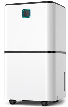 HUMILABS Deshumidificateur d Air, 12L/Jour Déshumidificateur, Pour espace de 25-35 m², avec Verrouillage Enfant, Écran LED, Fonction Arrêt/Marche Automatique,avec réservoir d'eau 2.14L
