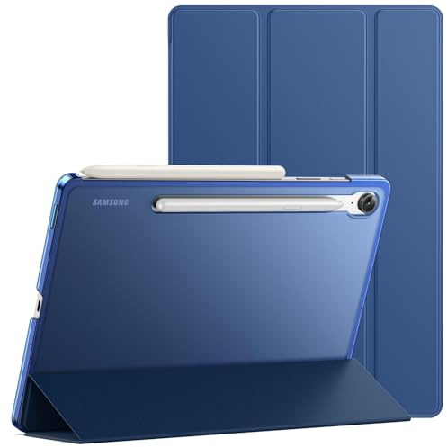 TechDealsUK Smart Case for Samsung Galaxy Tab S8+ (12.4-Inch, 2022), Tab S7 FE (12.4-Inch, 2021), Tab S7+ (12.4-Inch, 2020) – Slim Magnetic Cover with Auto Sleep/Wake (Blue)