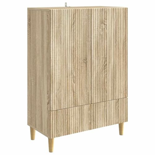 vidaXL Sideboard Sonoma-Eiche 66 x 34,5 x 95 cm Holzwerkstoff, Elegantes Sideboard, modernes Design, funktionaler Stauraum, vielseitiger Schrank, viel Platz für Dein Zuhause