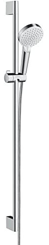 hansgrohe Crometta Set doccia Vario EcoSmart 9 l/min con asta doccia 90 cm, bianco/cromo, 26538400