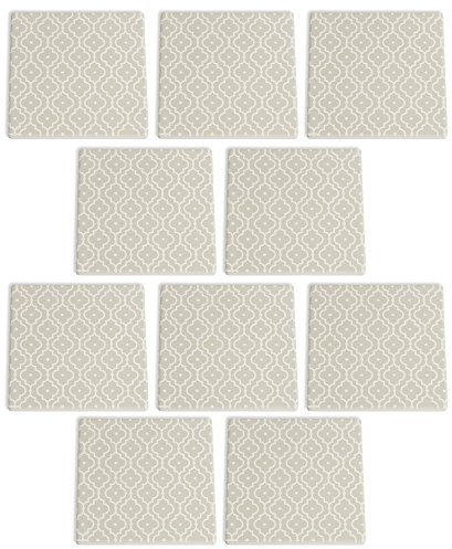 10er SET Medina Untersetzer Kasbah, Keramik/Kork, 9,5 x 9,5 x 0,75 cm, DU0020