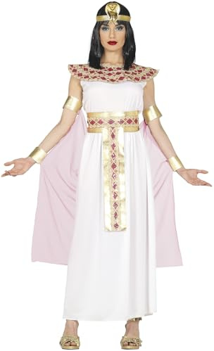 FIESTAS GUIRCA | Ägyptisches Damenkostüm - Kleid, Umhang und Gürtel - Cleopatra und Pharaonin Verkleidung für Halloween, Karneval und Welttag des Buches - Ideal für Erwachsene
