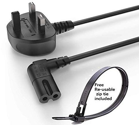 5m UK Mains to IEC C7 Power Lead, Replacement Cable for Samsung, LG, Philips and Sony LED TV