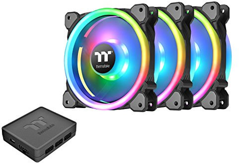 Thermaltake Riing Trio 12 RGB TT Premium Edition 120mm Software Enabled 30 Addressable LED 9 Blades Case/Radiator Fan - 3 Pack - CL-F072-PL12SW-A