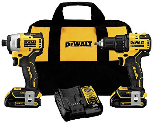 DEWALT ATOMIC 20V MAX Cordless Drill Combo Kit, Compact (DCK278C2)