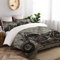 TESCCI Bettwäsche-Set, Mikrofaser,Harley Motorrad Cool Davidson Vintage Bike Chopper Classic,1 Bettbezug 135 x 200cm+ 2 Kopfkissenbezug 80x80cm