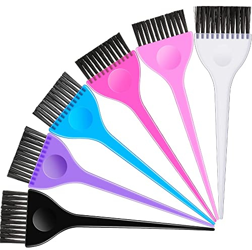 Boao 6 Pcs Hair Dye Brush, Color Applicator Brush for Hair Salon,6 Colors