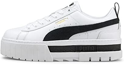 Puma Mayze Lth Wn's, Scarpe Da Ginnastica Donna, Multicolore White White, 38.5 EU