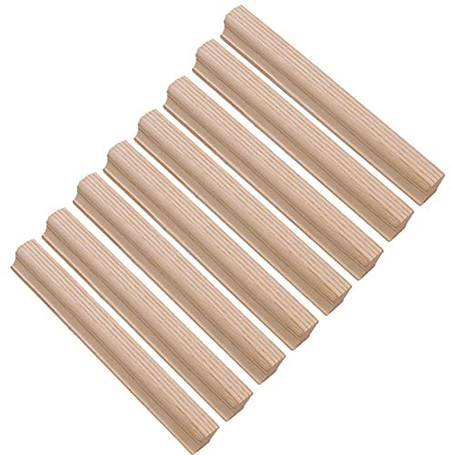 Schubladengriff Möbelgriffe Holzgriffe 8 Stücke Holz Moderner Türgriff Küchenschrank Schrankgriff Kommoden Griffe für Möbel Schranktüren Schublade Kleiderschrank,Eschenholz (Hole distance:320mm)