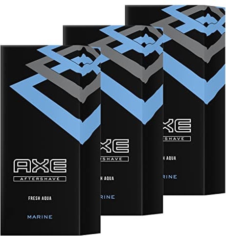 3 x Axe Aftershave Marine Fresh Aqua je 100ml for men Rasierwasser für den Mann