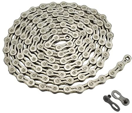 CYSKY Fahrradkette 9 Fach 1/2 x 11/128 Zoll 116 Glieder Stahl Hochfest für 9-Gang Rennrad Mountainbike MTB