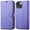OCASE for iPhone 13 Case, Premium PU Leather iPhone 13 Wallet Case Flip Phone Cover with[TPU Inner Shell][RFID Blocking][Card Holder] for the 6.1 Inch 2021 5G,Purple